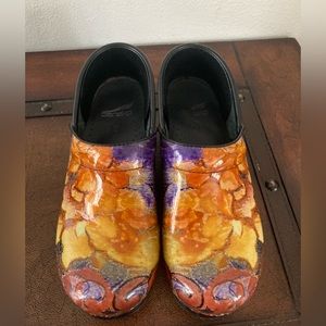Dansko Floral Clogs Size 38